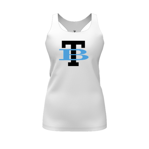 [FT0TRBWH-FYS-LOGO1] Decker Racerback Tank Top (Female Youth S, White, Logo 1)
