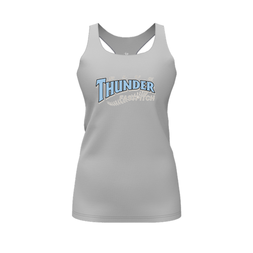 [CUS-DFW-RCBK-PER-GRY-FYS-LOGO2] Decker Racerback Tank Top (Female Youth S, Gray, Logo 2)