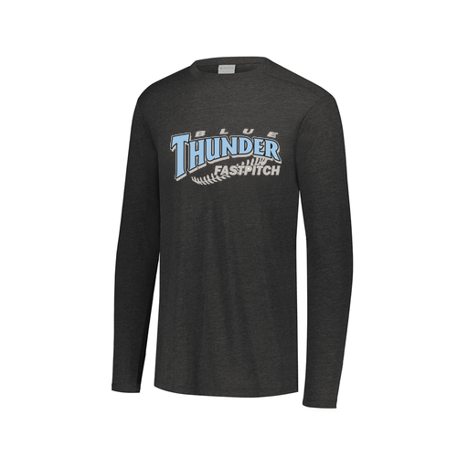 [FTLCUBBK-AXS-LOGO2] Decker Men's Tri-Blend T-Shirt - Long Sleeve (Adult XS, Black, Logo 2)