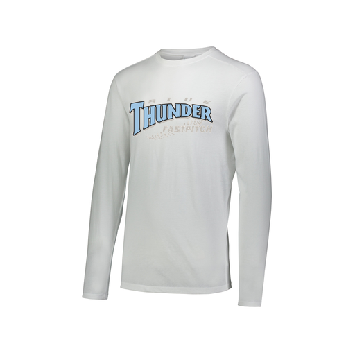 [FTLCUBWH-AXS-LOGO2] Decker Men's Tri-Blend T-Shirt - Long Sleeve (Adult XS, White, Logo 2)