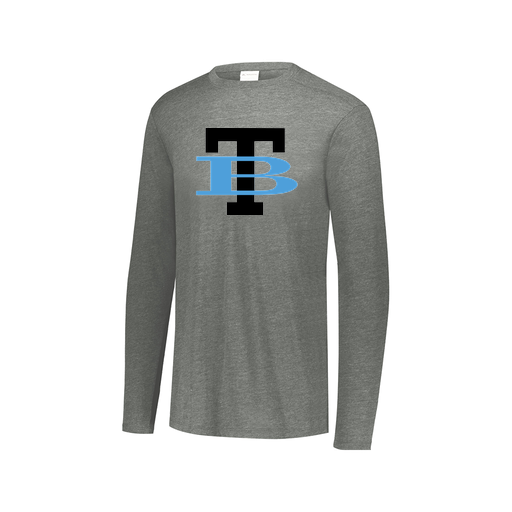 [FTLCUBGY-AXS-LOGO1] Decker Men's Tri-Blend T-Shirt - Long Sleeve (Adult XS, Gray, Logo 1)