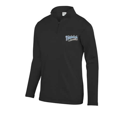[DFW-FFQZ-BLK-AS-LOGO2] Decker Men's FlexFleece 1/4 Zip (Adult S, Black, Logo 2)