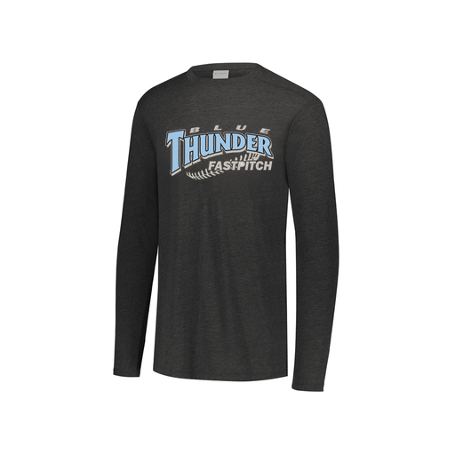 [FTLCUBBK-YS-LOGO2] Decker Youth Tri-Blend T-Shirt - Long Sleeve (Youth S, Black, Logo 2)