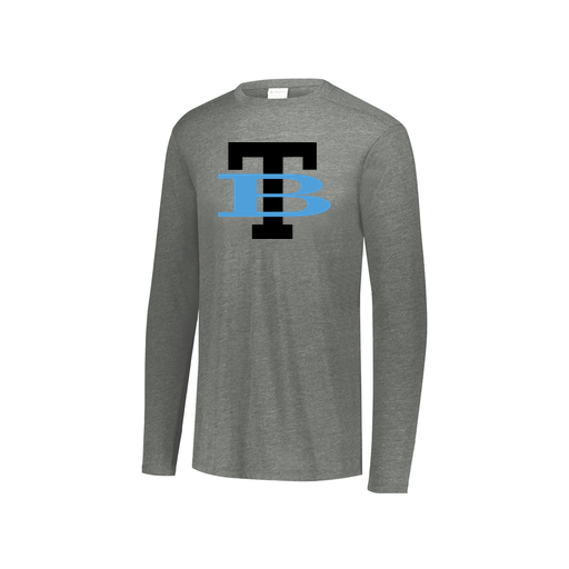 [FTLCUBGY-YS-LOGO1] Decker Youth Tri-Blend T-Shirt - Long Sleeve (Youth S, Gray, Logo 1)